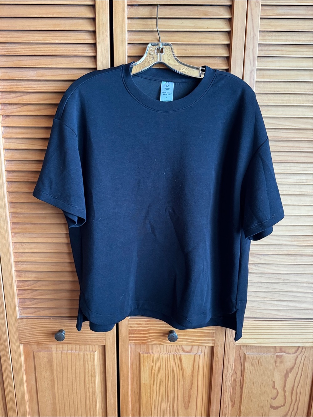Members Mark Black Boxy Short Sleeve Tee